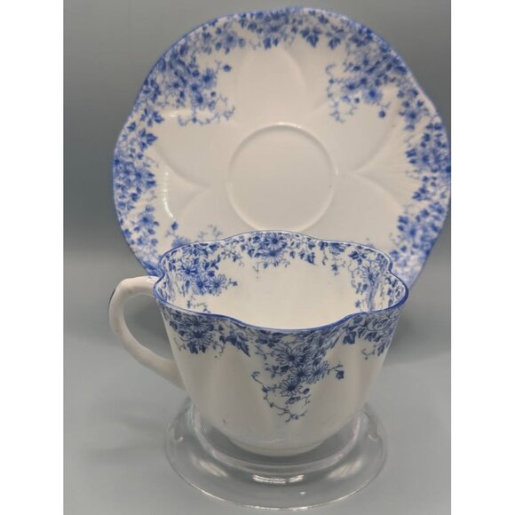 Shelley "DAINTY BLUE" Cup and Saucer - Picture 2 of 9